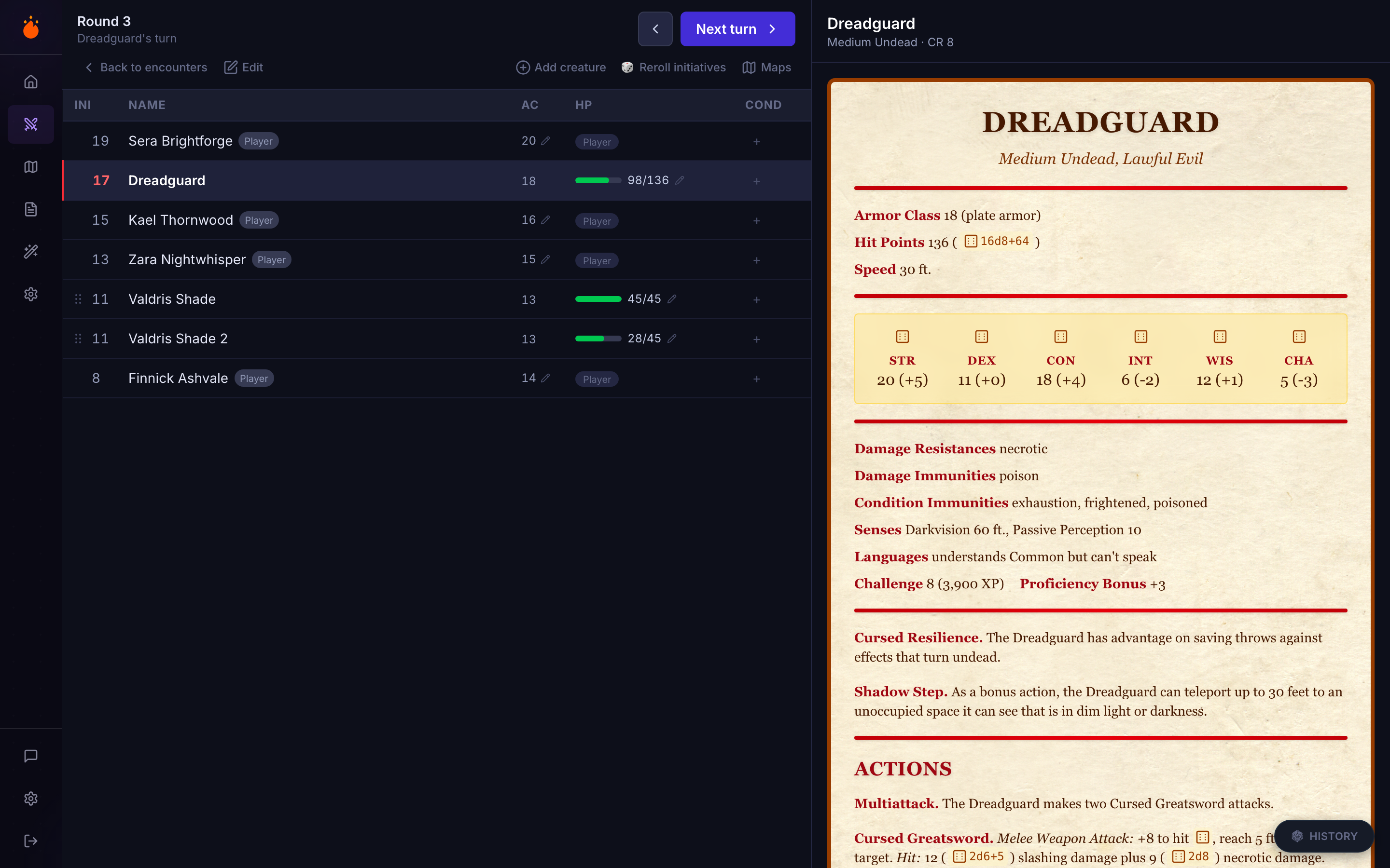 Combat Tracker